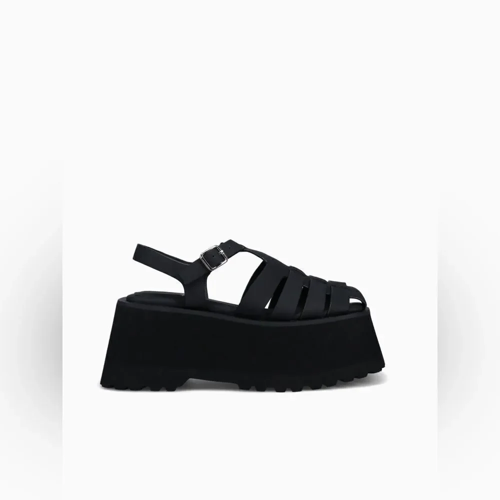 Jeffrey Campbell Poppi Black Platform Sandals